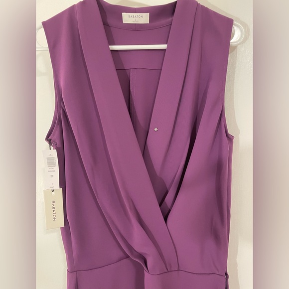 Aritzia💜 Babaton Phoenix Dress in Açaí LINED Skirt Faux-Wrap Top PERFECT NWT - Picture 4 of 16